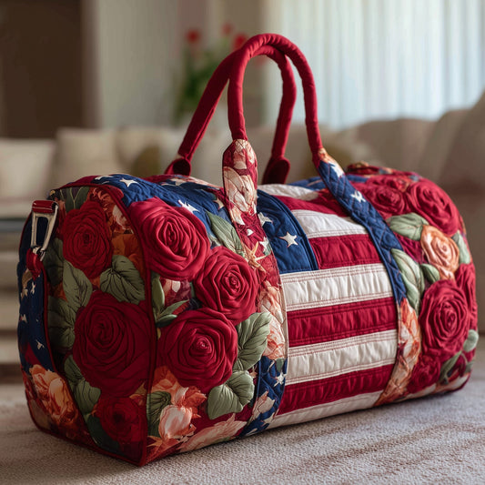 Patriotic Roses Quilted Duffle Bag GFTONL5127