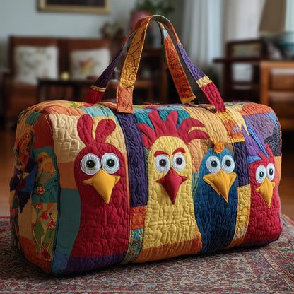 Whimsical Chicken Quilted Duffle Bag GFTONL5133