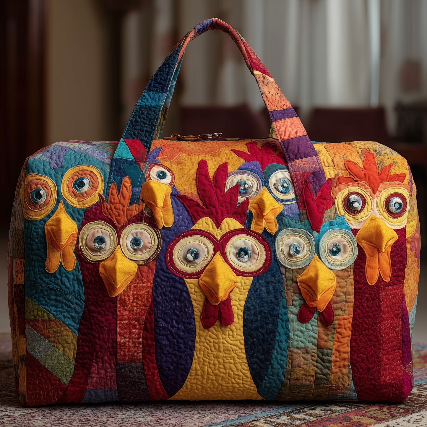 Funky Chicken Quilted Duffle Bag GFTONL5134