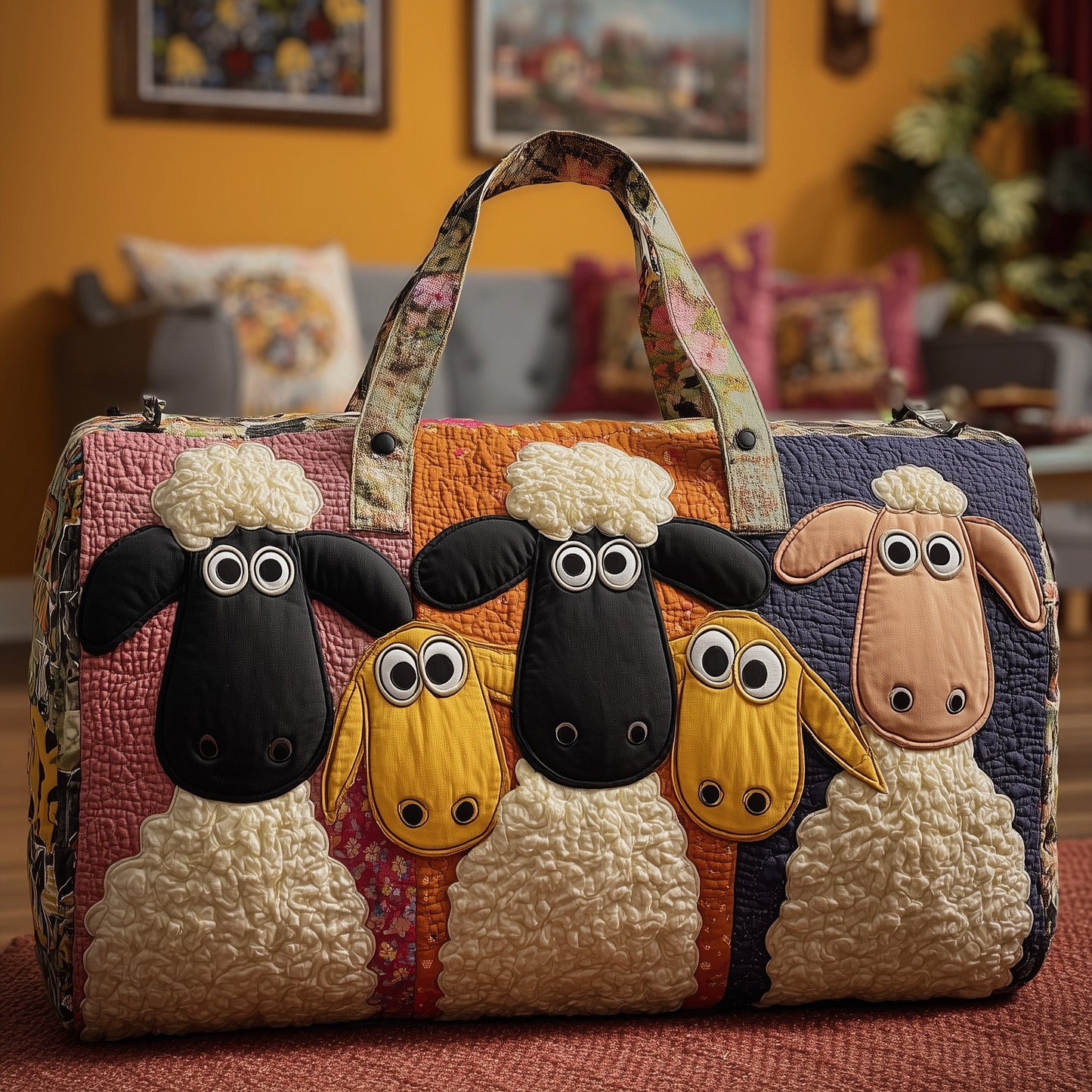 Sheep Serenity Quilted Duffle Bag GFTONL5143