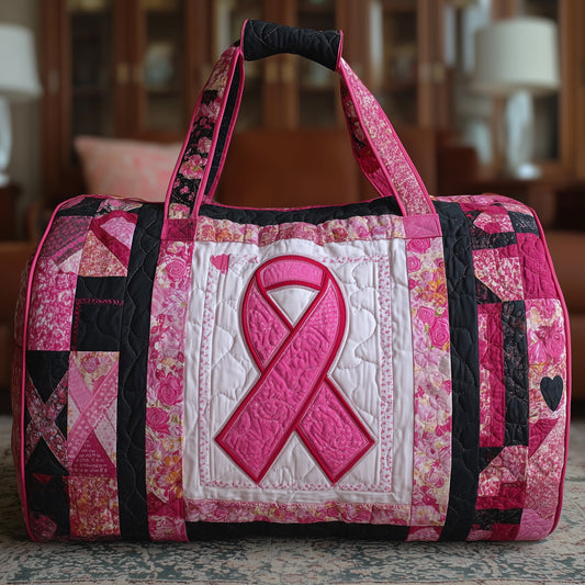 Breast Cancer Ribbon Quilted Duffle Bag GFTONL5160