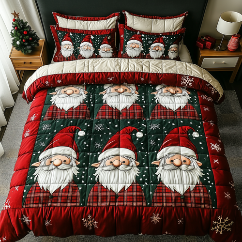 Jolly Gnomes 3-Piece Quilted Bedding Set GFTONL517