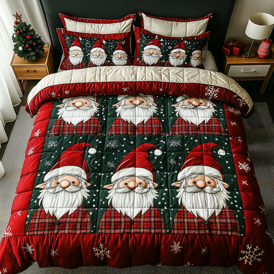 Jolly Gnomes 3-Piece Quilted Bedding Set GFTONL517