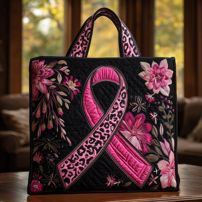 Believe Ribbon Quilted Tote Bag GFTONL5191