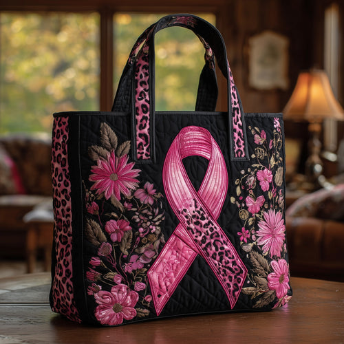 Believe Ribbon Quilted Tote Bag GFTONL5204