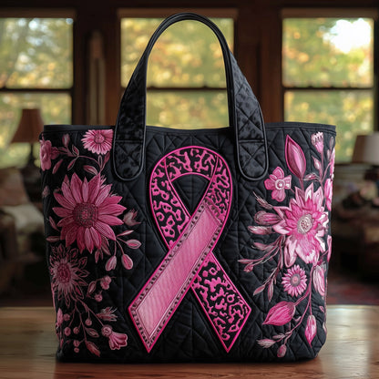 Believe Ribbon Quilted Tote Bag GFTONL5206