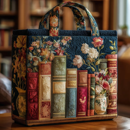 Vintage Bookish Quilted Tote Bag GFTONL5209