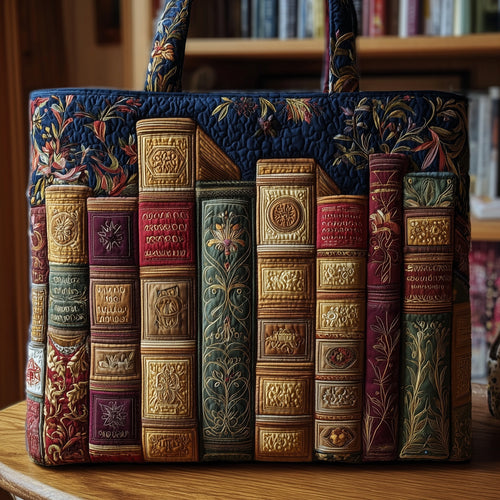 Vintage Bookworm Quilted Tote Bag GFTONL5217