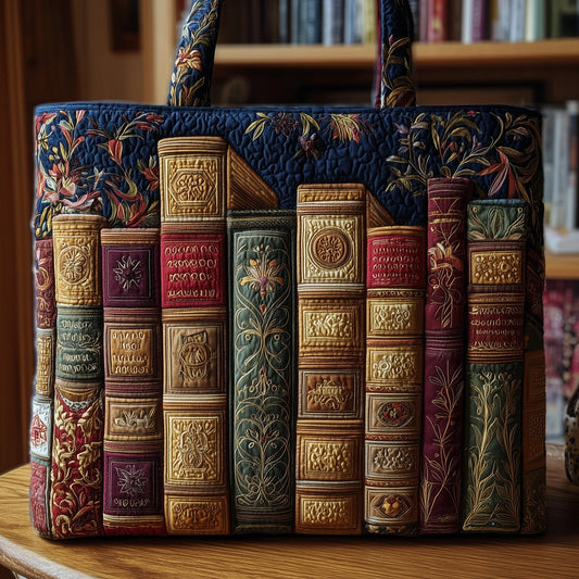 Vintage Bookworm Quilted Tote Bag GFTONL5217