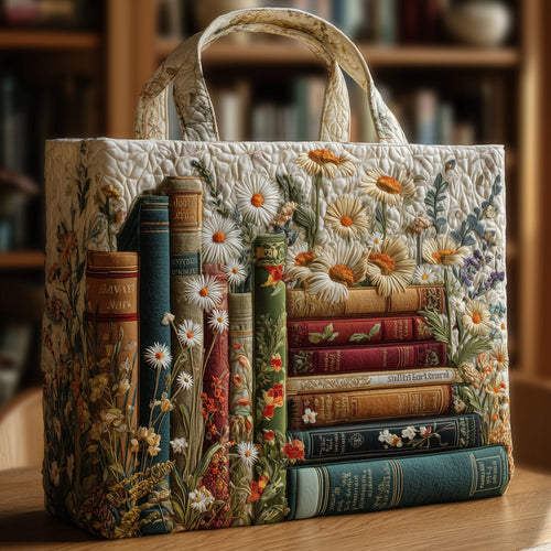 Vintage Bookworm Quilted Tote Bag GFTONL5219