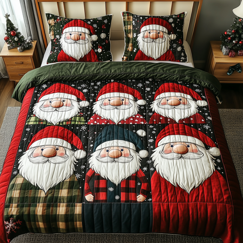 Jolly Gnomes 3-Piece Quilted Bedding Set GFTONL522