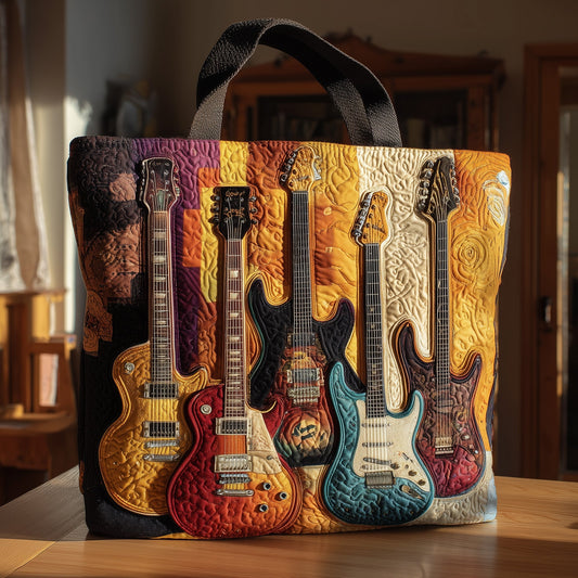 Guitar Harmony Quilted Tote Bag GFTONL5230