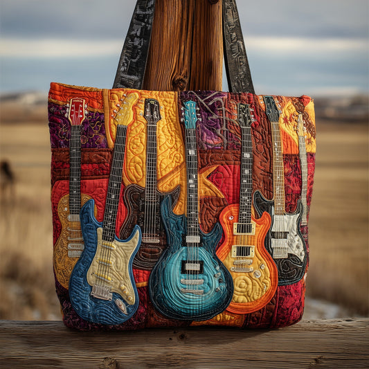 Rustic Guitar Quilted Tote Bag GFTONL5235