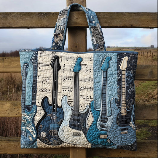 Elegant Guitar Quilted Tote Bag GFTONL5237