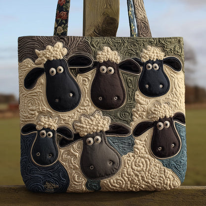 Whimsical Sheep Quilted Tote Bag GFTONL5251