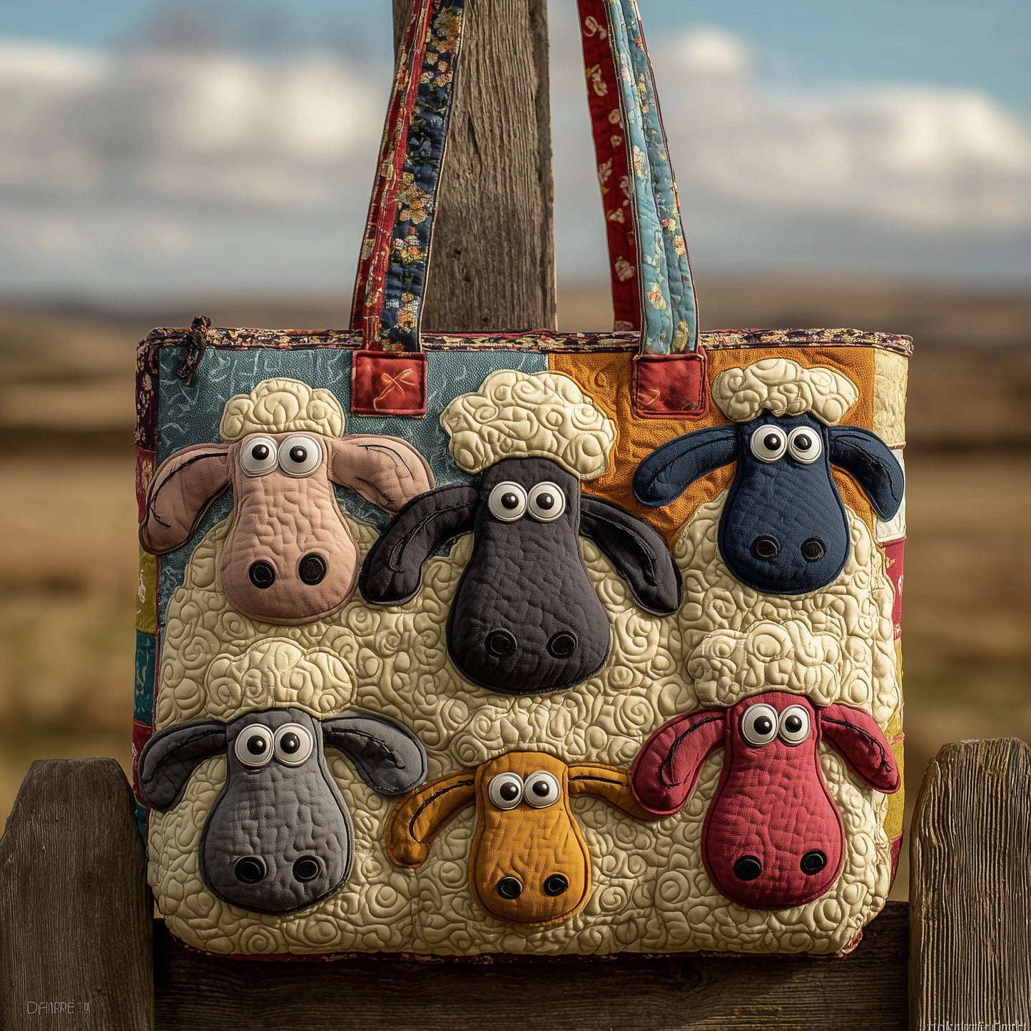 Funky Sheep Quilted Tote Bag GFTONL5252