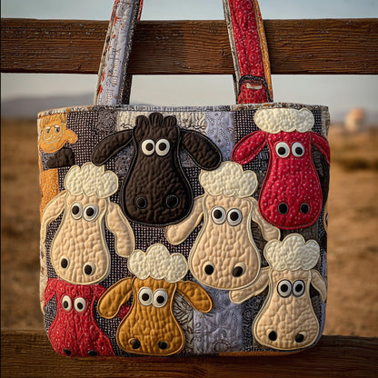 Whimsical Sheep Quilted Tote Bag GFTONL5254