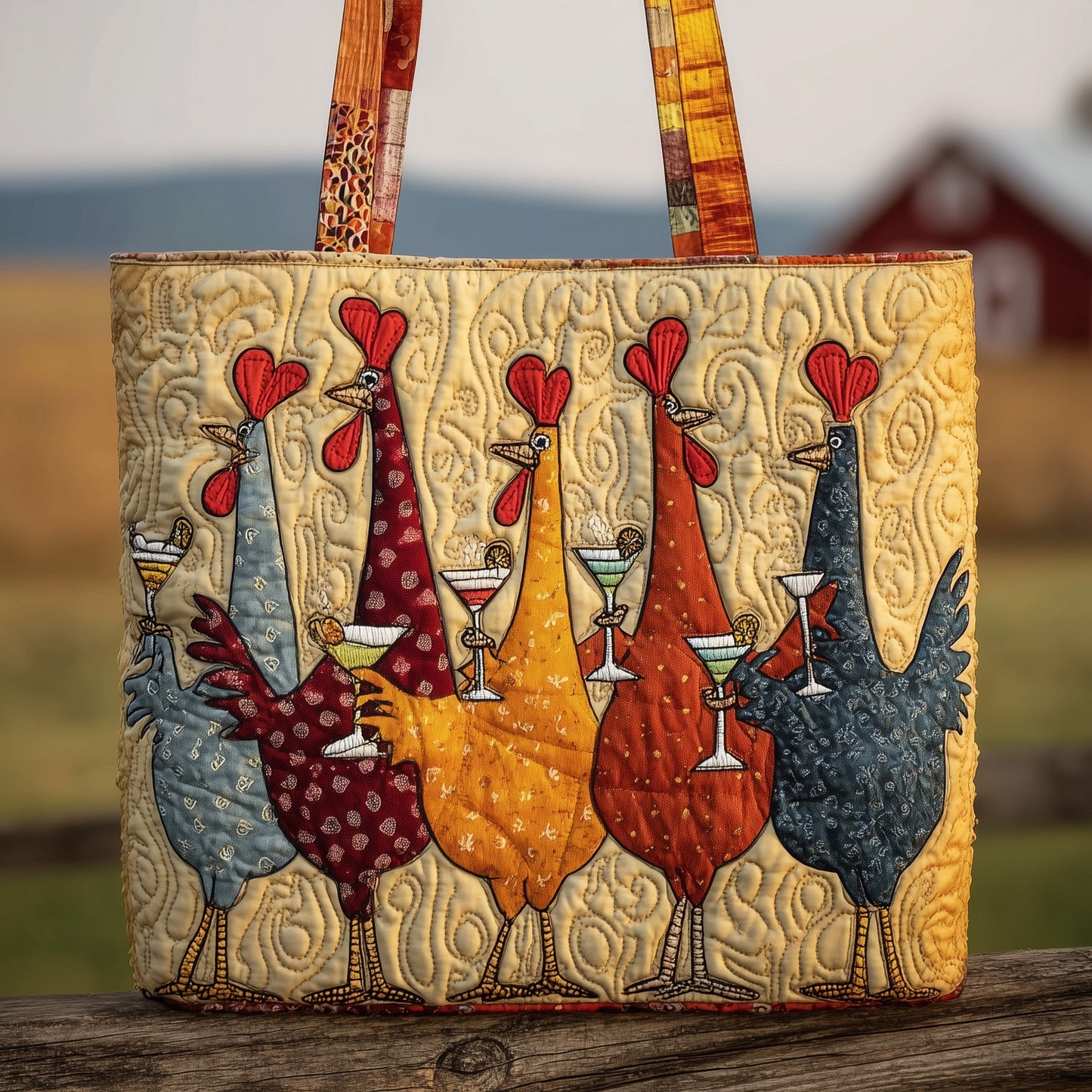 Party Chicken Quilted Tote Bag GFTONL5259