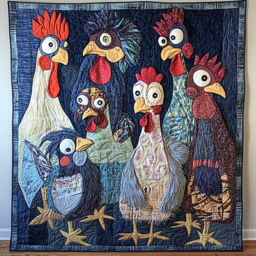Funky Chicken Quilted Blanket GFTONL525