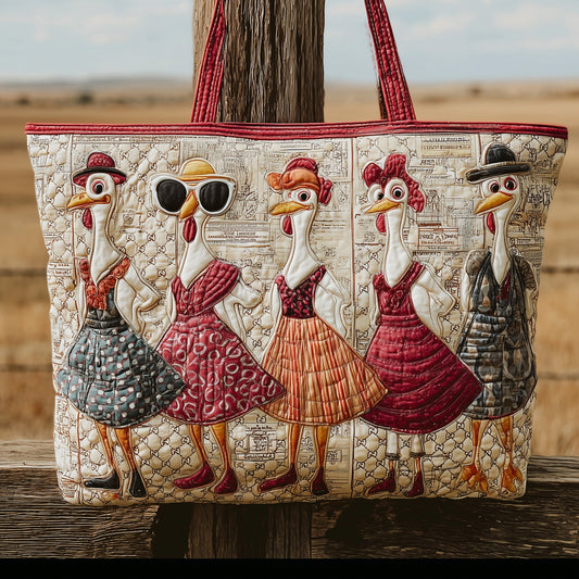 Lady Hen Quilted Tote Bag GFTONL5261