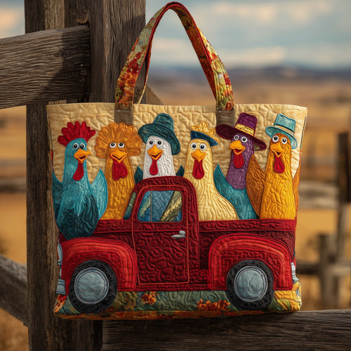 Drunk Driving Chicken Quilted Tote Bag GFTONL5267