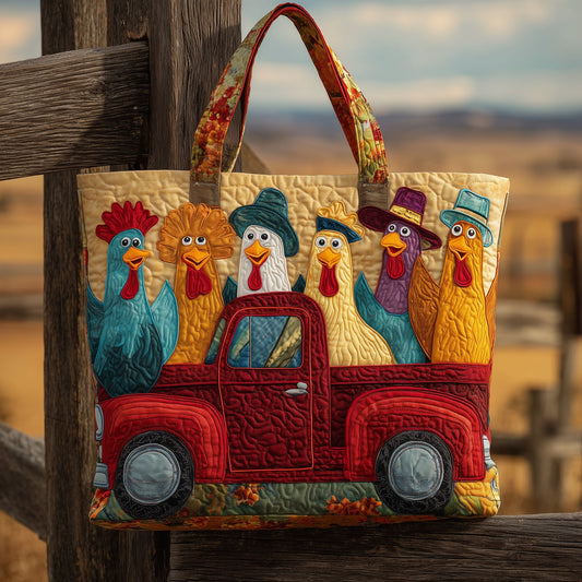 Drunk Driving Chicken Quilted Tote Bag GFTONL5267