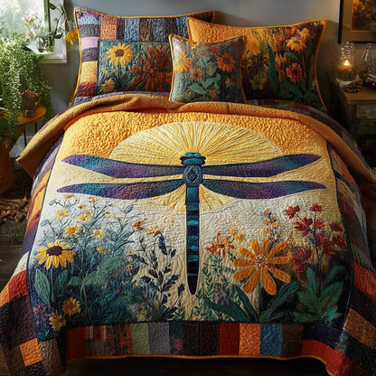 Dragonfly Heaven 3-Piece Quilted Bedding Set GFTONL5295