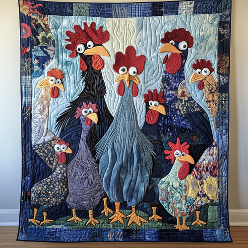 Funky Chicken Quilted Blanket GFTONL529