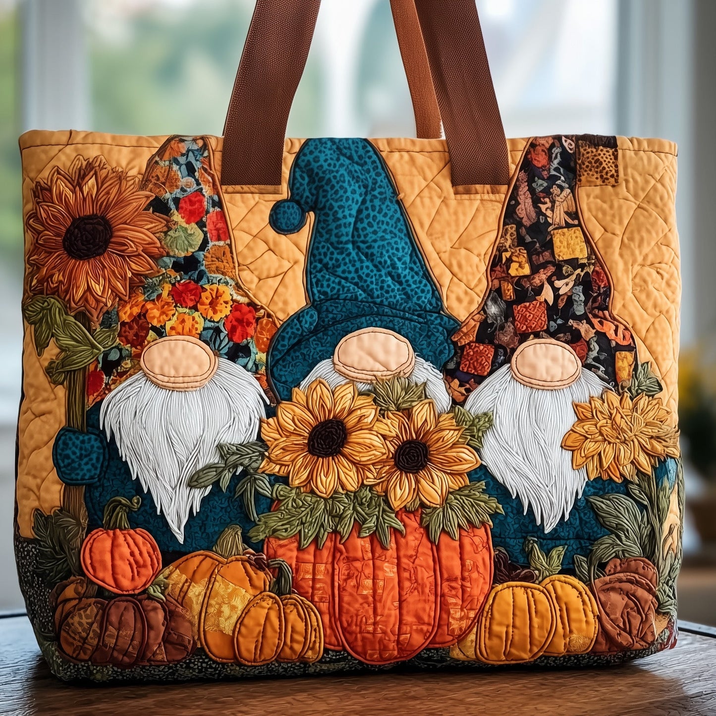 Adorable Autumn Gnomes Quilted Tote Bag GFTONL5340