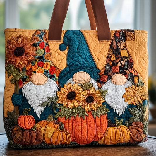 Adorable Autumn Gnomes Quilted Tote Bag GFTONL5340