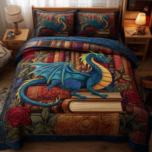 Vintage Dragon 3-Piece Quilted Bedding Set GFTONL5351