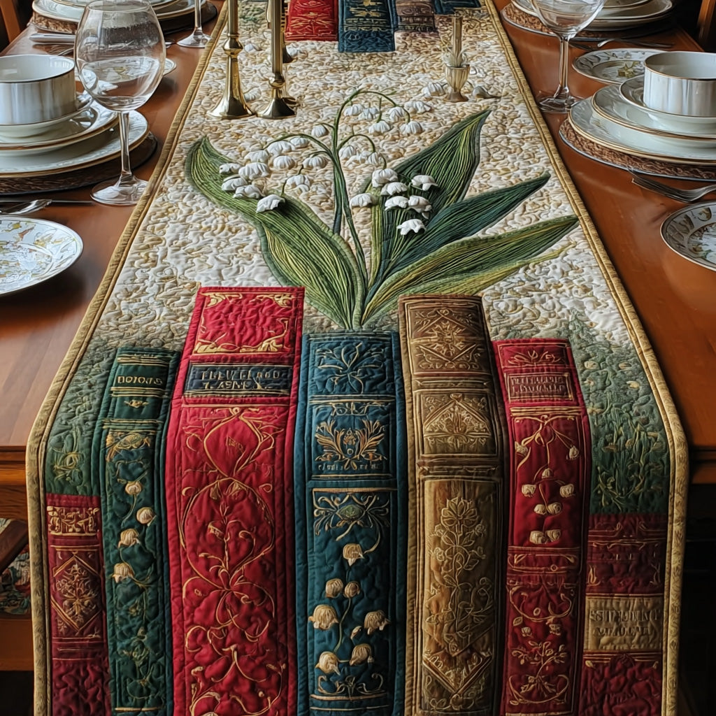 Rustic Lily Of The Valley Quilted Table Runner GFTONL5374