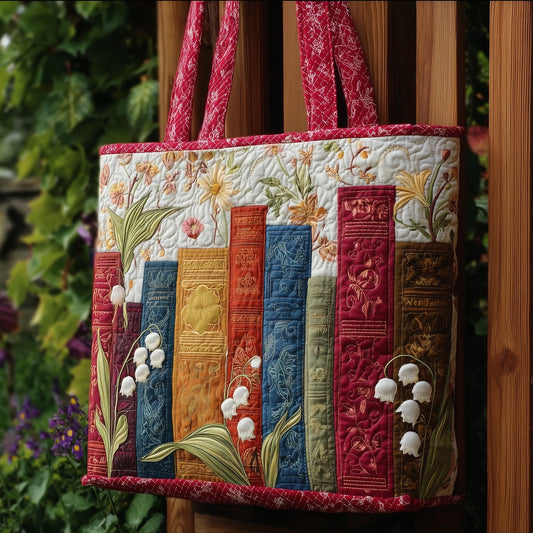 Lily Of The Book Quilted Tote Bag GFTONL5385