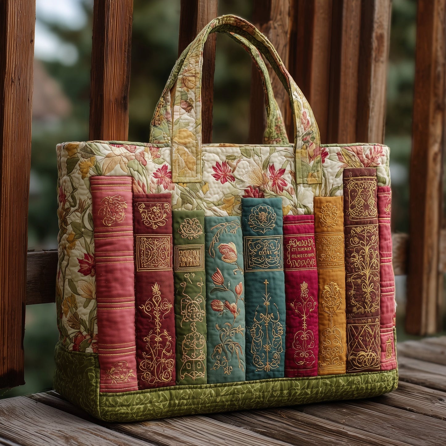 Bookworm Paradise Quilted Tote Bag GFTONL5389