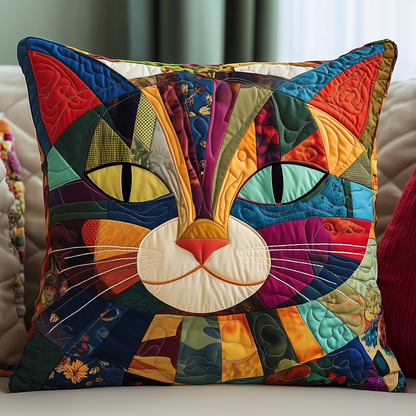 Funky Cat Quilted Pillow Case GFTONL539