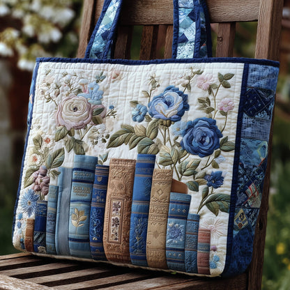 Floral Bookworm Quilted Tote Bag GFTONL5392