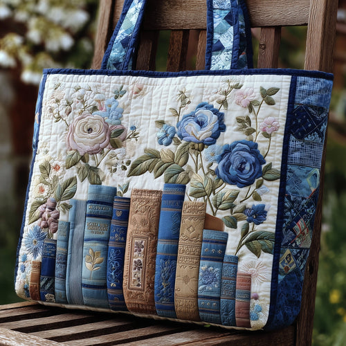 Floral Bookworm Quilted Tote Bag GFTONL5392