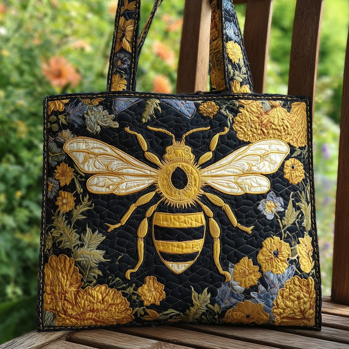 Bee Garden Quilted Tote Bag GFTONL5398