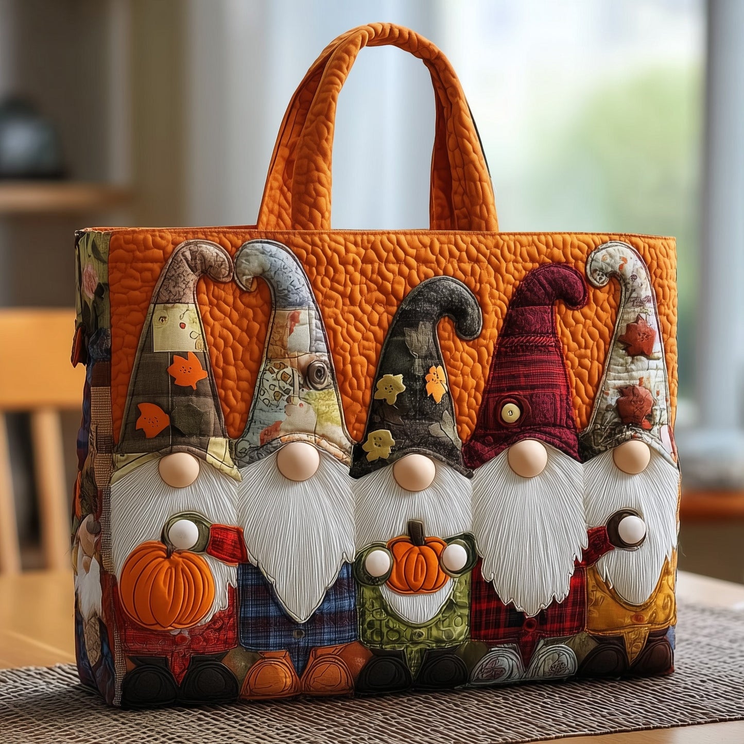 Fall For Gnomes Quilted Tote Bag GFTONL5411