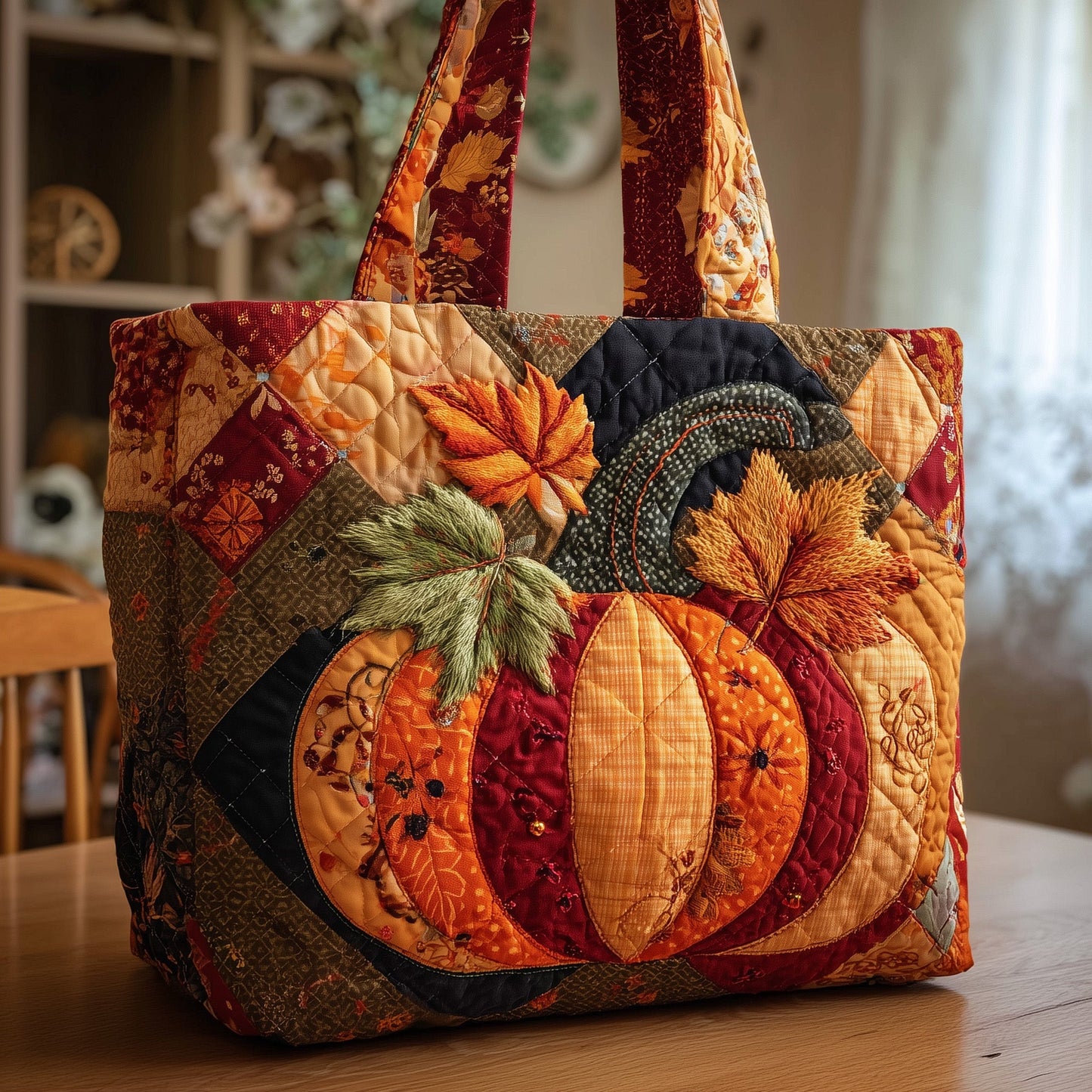 Pumpkin Charm Quilted Tote Bag GFTONL5414