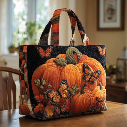 Pumpkin Butterfly Quilted Tote Bag GFTONL5417