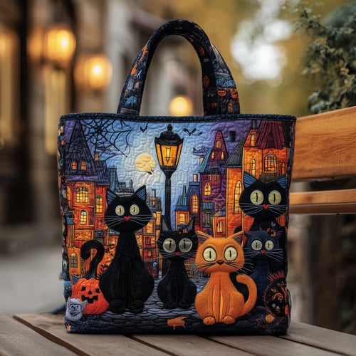 Haunted Cat Quilted Tote Bag GFTONL5423