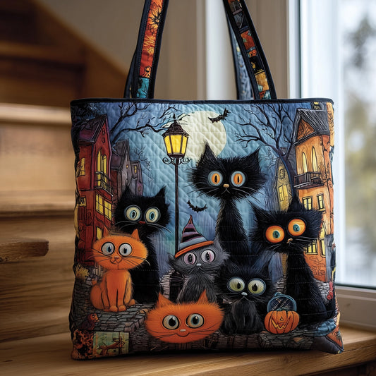 Haunted Cat Quilted Tote Bag GFTONL5424