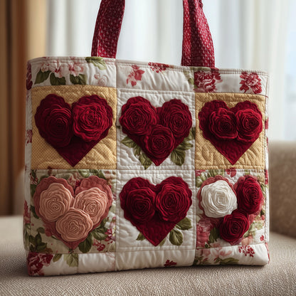 Heart Charm Quilted Tote Bag GFTONL5448