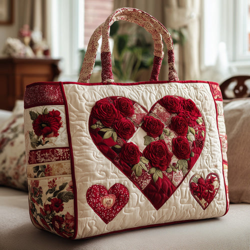 Romantic Heart Quilted Tote Bag GFTONL5449