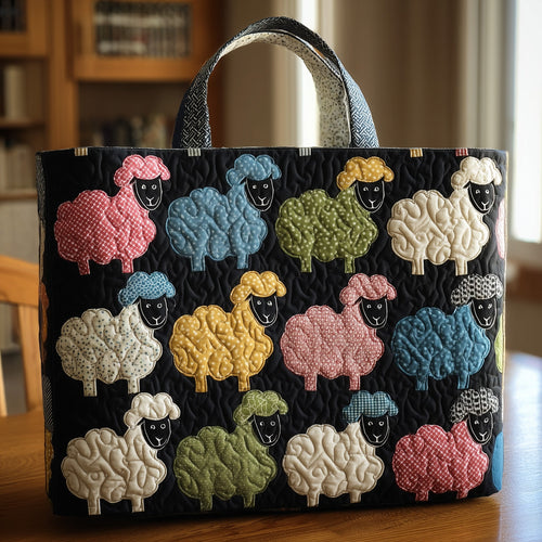 Whimsical Sheep Quilted Tote Bag GFTONL5500