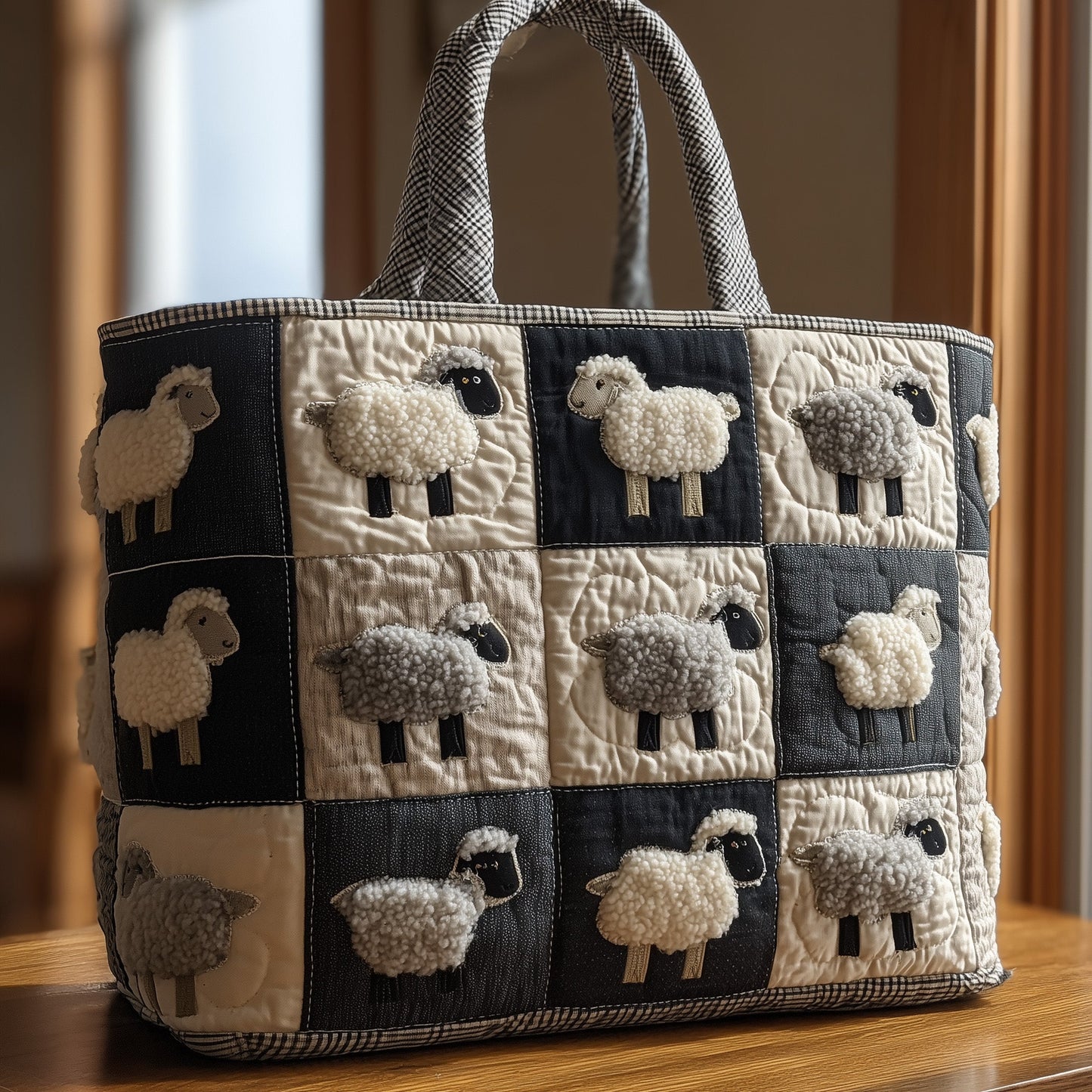 Gentle Sheep Quilted Tote Bag GFTONL5506