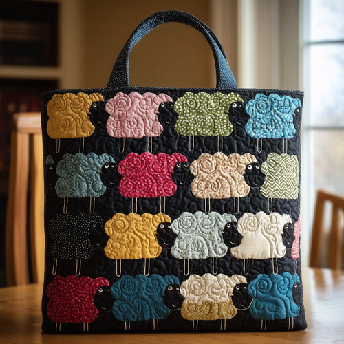 Whimsical Sheep Quilted Tote Bag GFTONL5507