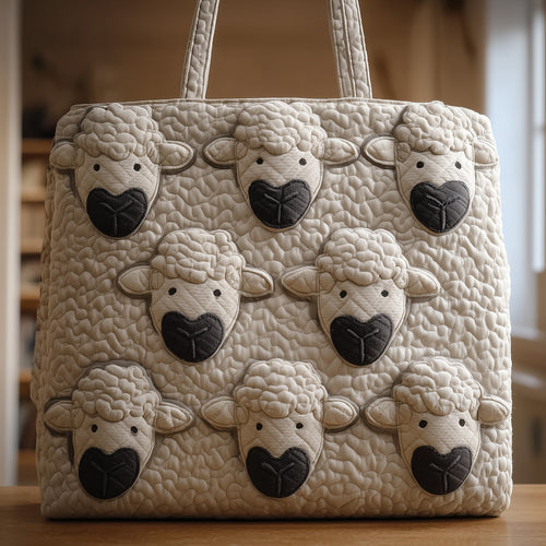 Whimsical Sheep Quilted Tote Bag GFTONL5517