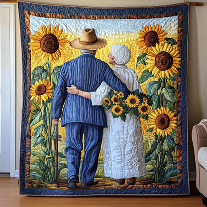 Holding Hand Til We Die Couple Quilted Blanket GFTONL551